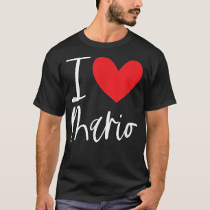 Camiseta Eu Amo Mário Nome Menino Personalizado Amigo BFF