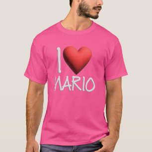 Camiseta Eu Amo Mário Nome Personalizado Homens Cara Amigo 