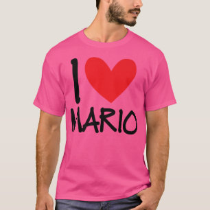 Camiseta Eu Amo Mário Nome Personalizado Homens Cara Amigo 