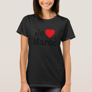 Camiseta Eu Amo Maroc, j'aime Le Maroc Ilustração Gráfico