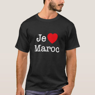Camiseta Eu Amo Maroc, j'aime Le Maroc Ilustração Gráfico