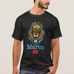Camiseta Eu Amo Maroc, Legal Marrocos Lions, Marrocos Flag