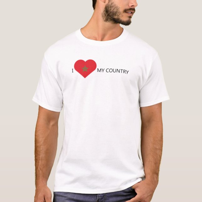 Camiseta Eu Amo Marrocos (Frente)