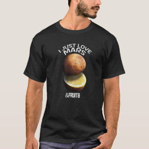 Camiseta Eu Amo Marte E Frutas Para O Avião Vermelho Astrôn