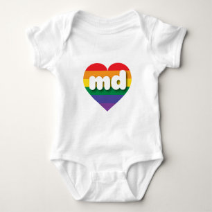 Camiseta Eu amo Maryland Orgulho gay