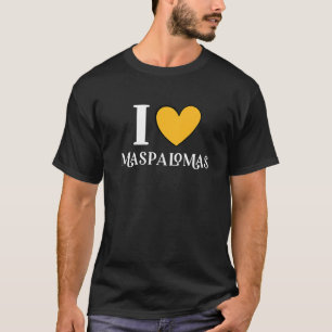 Camiseta Eu Amo Maspalomas Gran Canaria Espanha Premium