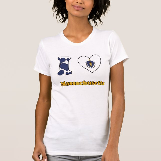 Camiseta Eu amo Massachusetts (Frente)