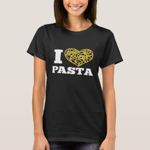 Camiseta Eu Amo Massas Cute Spaghetti Italiano Comida Coraç