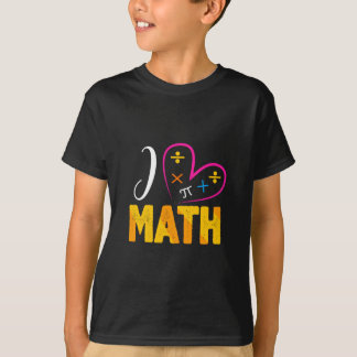 Camiseta Eu Amo Matemática De Volta À Escola