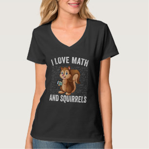 Camiseta Eu Amo Matemática e Esquilos Pet Esquilo Álgebra