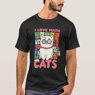 Camiseta Eu Amo Matemática E Gato Dono De Estimação