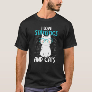 Camiseta Eu Amo Matemática e Gatos Estatística 1