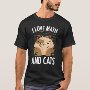 Camiseta Eu Amo Matemática E Gatos Fórmula Felina Matemátic