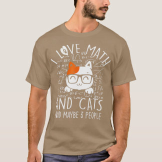 Camiseta Eu Amo Matemática E Gatos, Gato Engraçado, Pão de