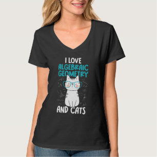 Camiseta Eu Amo Matemática e Gatos Geometria Algébrica 1
