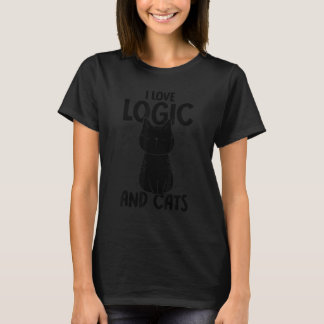 Camiseta Eu Amo Matemática e Gatos Lógica 1