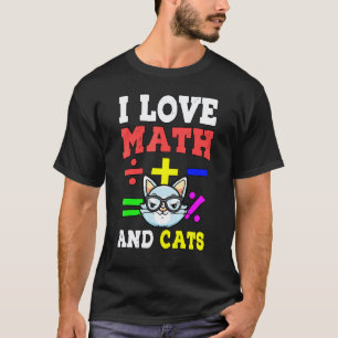 Camiseta Eu Amo Matemática E Gatos Matemática Álgebra Profe