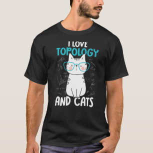 Camiseta Eu Amo Matemática e Gatos Topologia 1