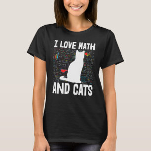 Camiseta Eu Amo Matemática & Gatos Mathletics Infantil Amo