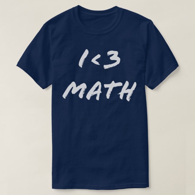 CAMISETA EU AMO MATEMÁTICA I 3 MATEMÁTICA (Frente do Design)