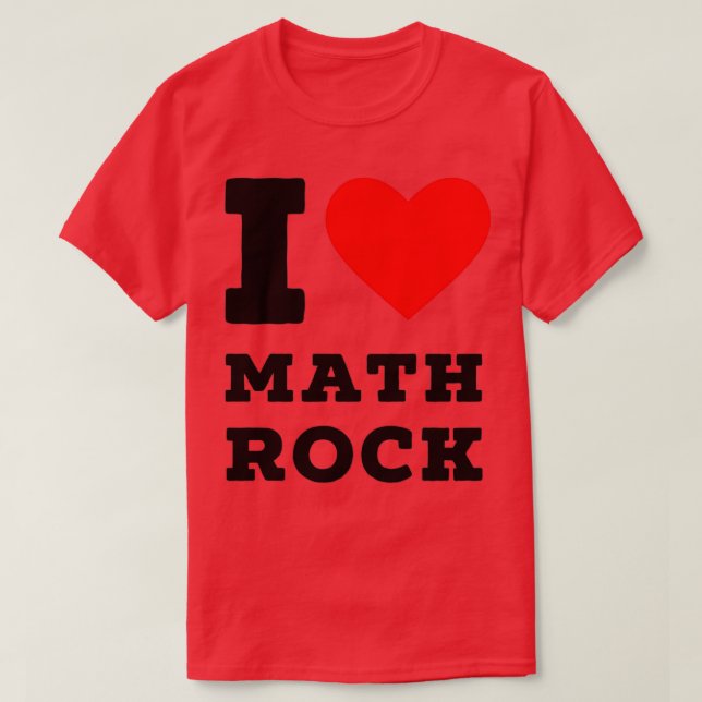 Camiseta eu amo matemática rock (Frente do Design)