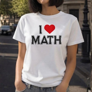 Camiseta Eu Amo Matemática Vintage Retro Matemática