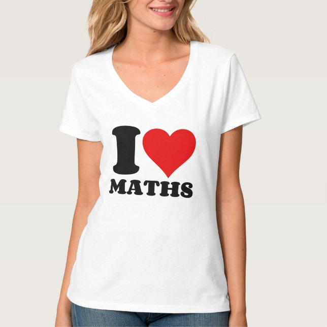 CAMISETA EU AMO MATEMÁTICAS (Frente)