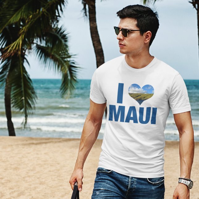 Camiseta Eu Amo Maui Hawaii Férias Cute Havaianas (Criador carregado)