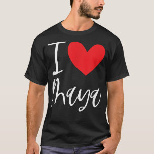 Camiseta Eu Amo Maya Nome Menina Personalizada Mulher BFF F