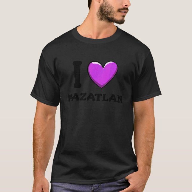 Camiseta Eu Amo Mazatlan México 3 (Frente)