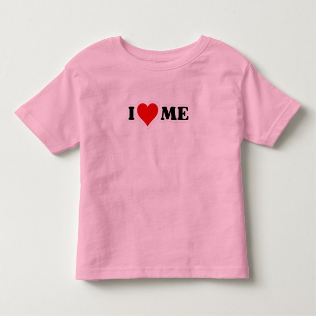 Camiseta Eu Amo-Me, Toddler Tee - Vibes Confiantes E Jovens (Frente)