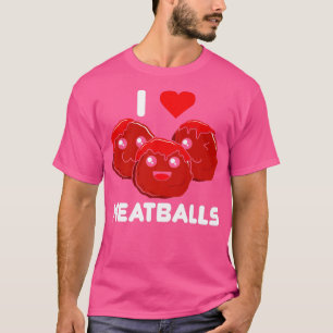 Camiseta Eu Amo Meatball Meatball Maker Chef Comida Lover