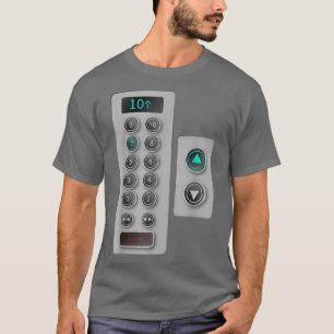 Camiseta Eu Amo Mecani De Botões De Elevador Gift Cute Elev
