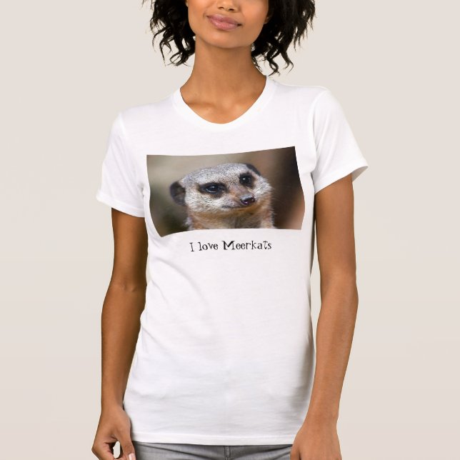 Camiseta Eu amo Meerkats (Frente)