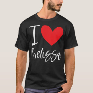 Camiseta Eu Amo Melissa Name Personalzinha Mulher Personali