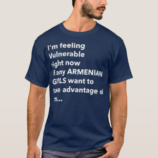 Camiseta Eu Amo Meninas Armênias Engraçadas Vulneráveis RN