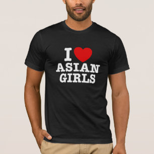 Camiseta Eu Amo Meninas Asiáticas