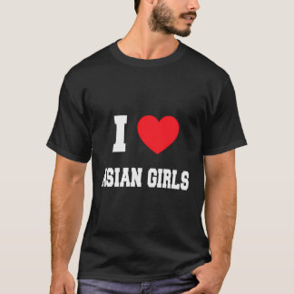 Camiseta Eu Amo Meninas Asiáticas