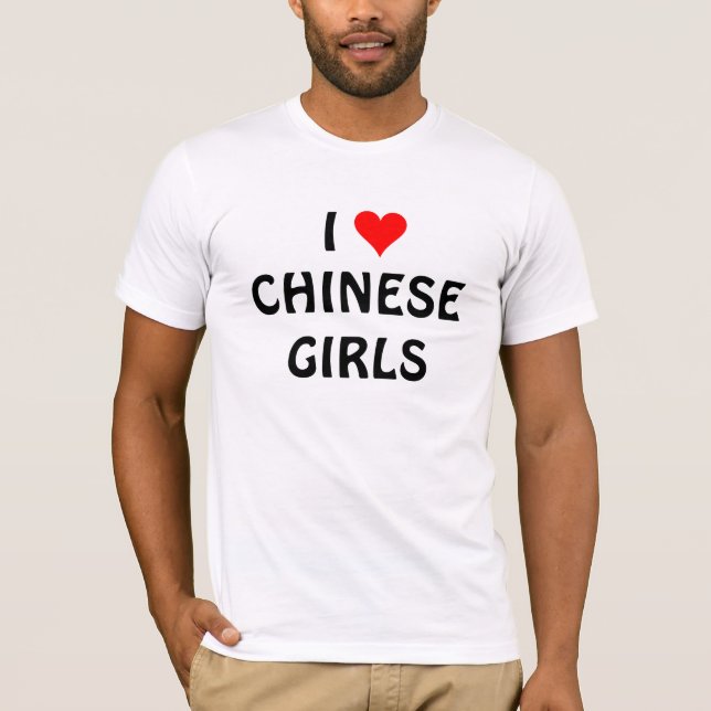 CAMISETA EU AMO MENINAS CHINESAS (Frente)