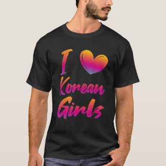 Camiseta Eu Amo Meninas Coreanas