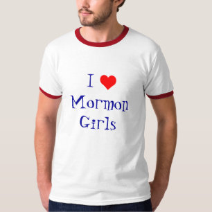 Camiseta Eu amo meninas do Mormon