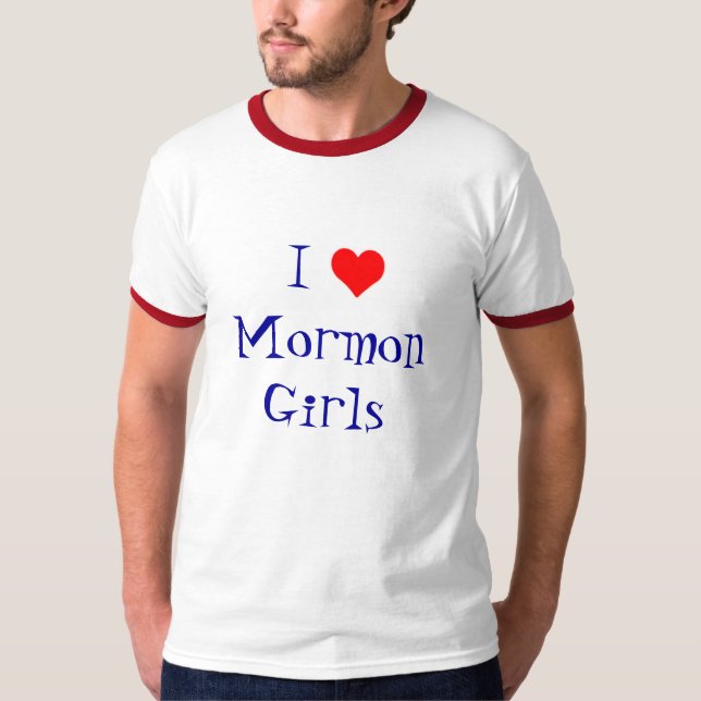 Camiseta Eu amo meninas do Mormon (Frente)
