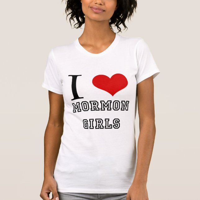 Camiseta Eu amo meninas do Mormon (Frente)