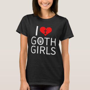 Camiseta Eu Amo Meninas Góticos