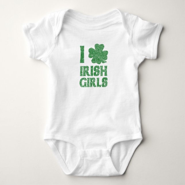 Camiseta Eu amo meninas irlandesas (Frente)