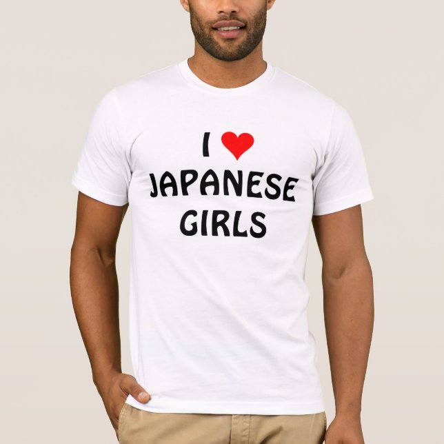 CAMISETA EU AMO MENINAS JAPONESAS (Frente)