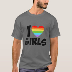 Camiseta Eu Amo Meninas, Orgulho Lgbt Lésbica