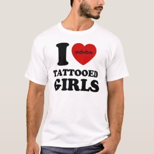 Camiseta eu amo meninas tattooed
