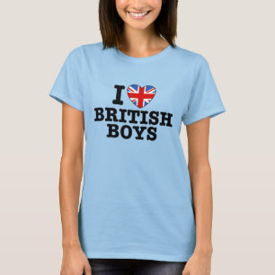 Camiseta Eu amo meninos britânicos