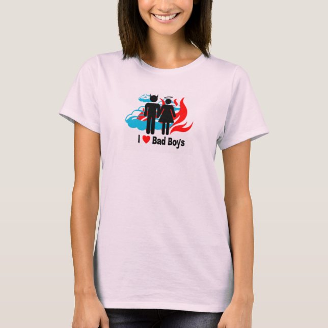 Camiseta Eu amo meninos maus (Frente)